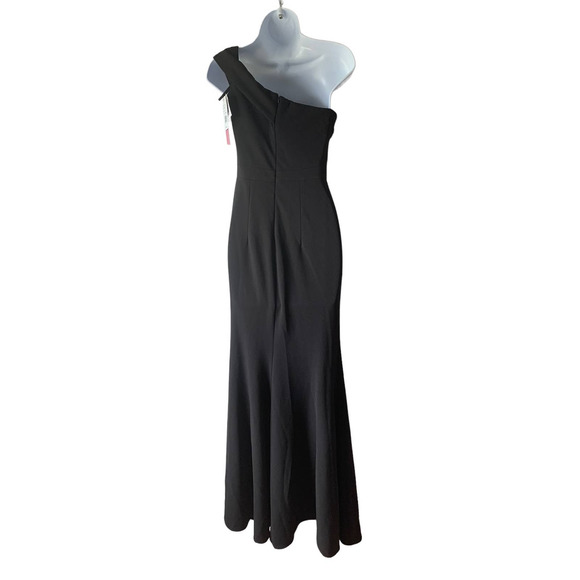 Aqua Formals Black Off The Shoulder Gown Maxi Dress, size 0, NWT - Picture 3 of 11